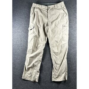 Columbia Silver Ridge Cargo Pants Mens 36x30 Tan Khaki Hiking Omni-Shade AM8007